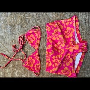 Frankies bikini’s hibiscus boy short BOTTOMS ONLY